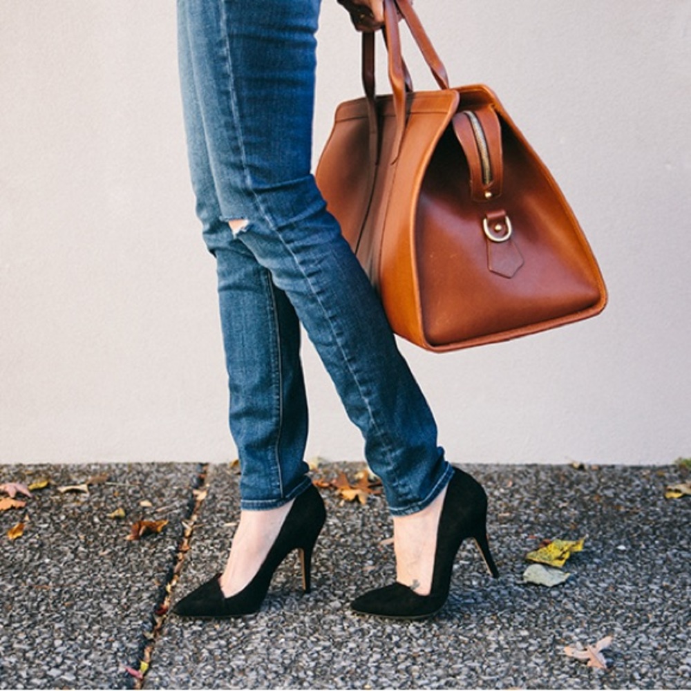 Madewell Suede Asymmetrical Mira Pump - Picture 2 of 16